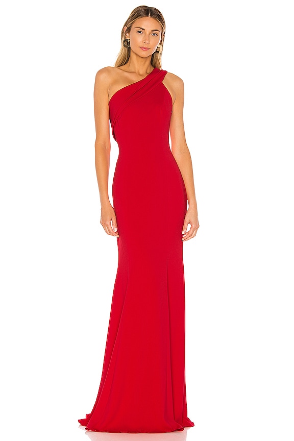 Jay Godfrey Stone Gown In Bold Red Revolve