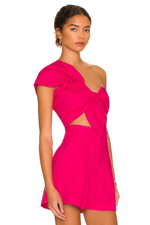 view 2 of 4 Sol Crop Top in Hot Pink