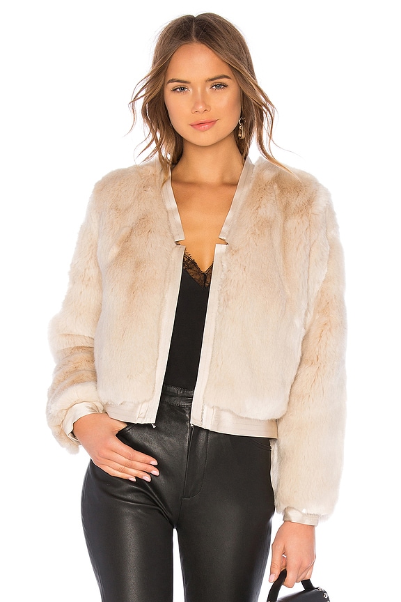 view 1 of 4 Ashbey Faux Fur Jacket in Champagne