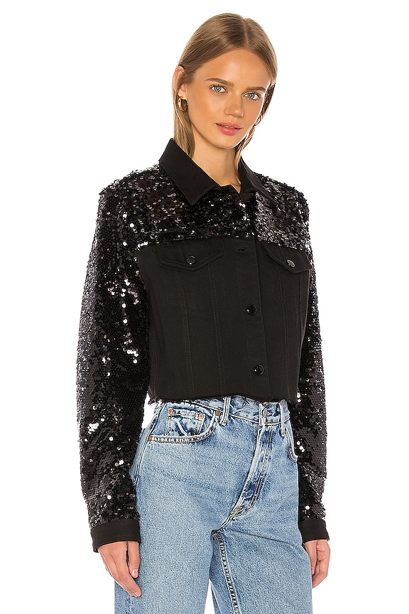 view 2 of 5 CHAQUETA DENIM CYRA in Black Sequins