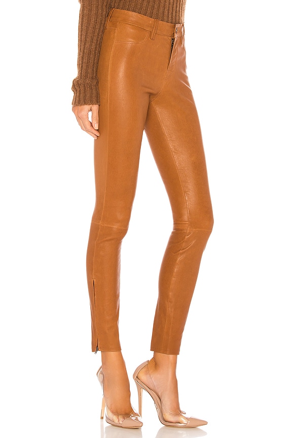 view 2 of 4 L8001 Leather Mid Rise Skinny Pant in Eclair