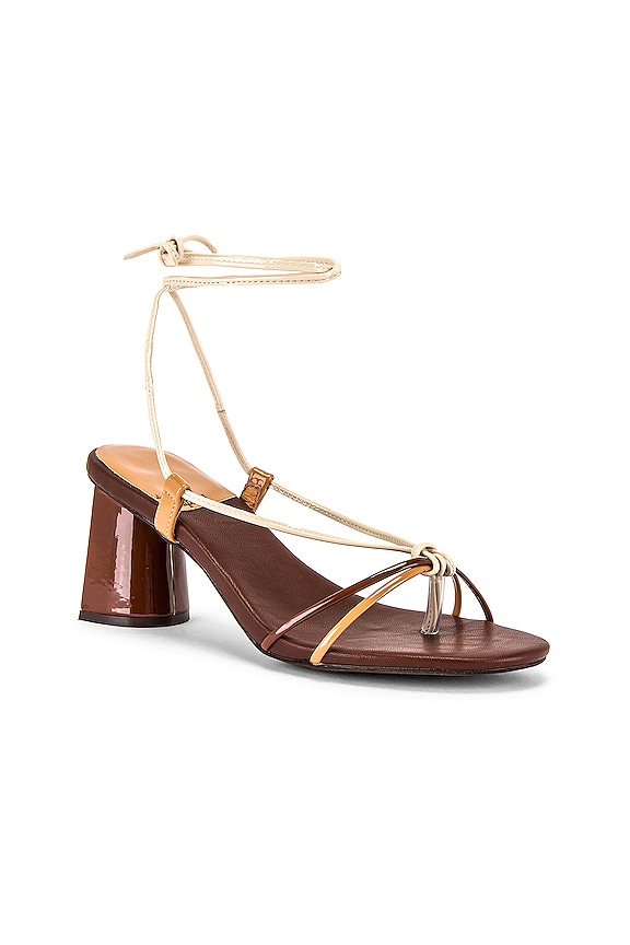 view 2 of 5 Xifeng Sandal in Brown Patent Multi