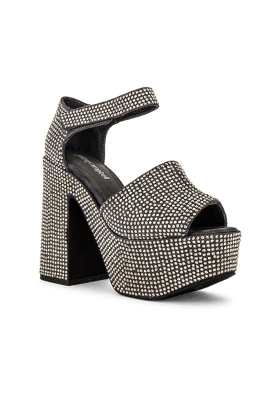 view 2 of 5 Candice Platform Heel in Grey Satin Pewter