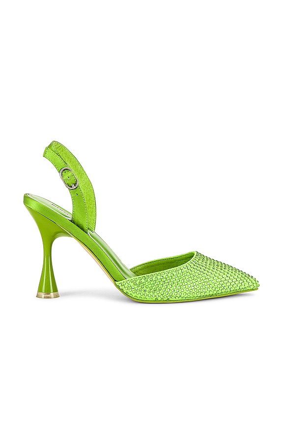 Jeffrey Campbell Zivote Slingback Heel in Green Combo | REVOLVE