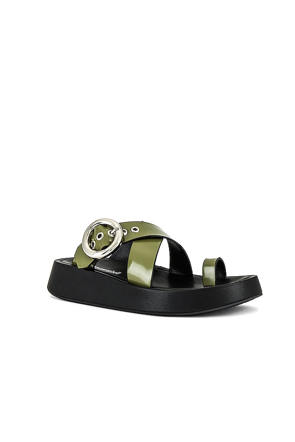 view 2 of 5 Genghis Flatform Sandal in Khaki Box