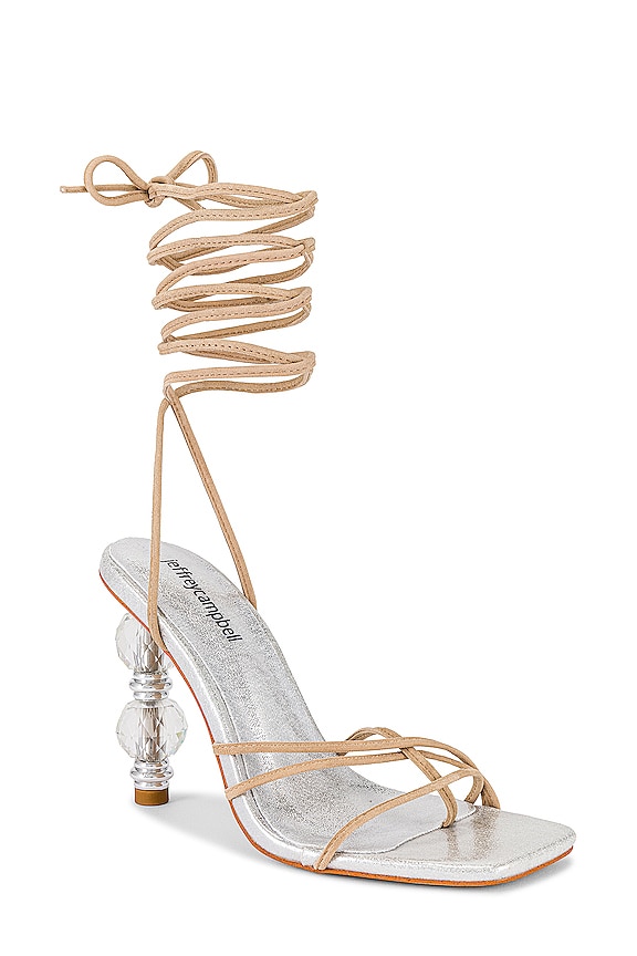 view 2 of 5 TACÓN BIJOUXX in Nude Suede Silver