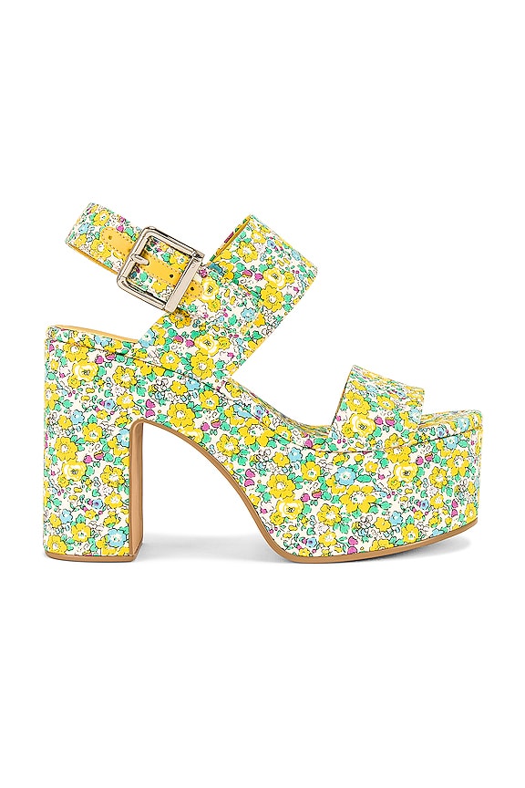 view 1 of 5 Moody Platform Sandal in Yellow Multi Floral