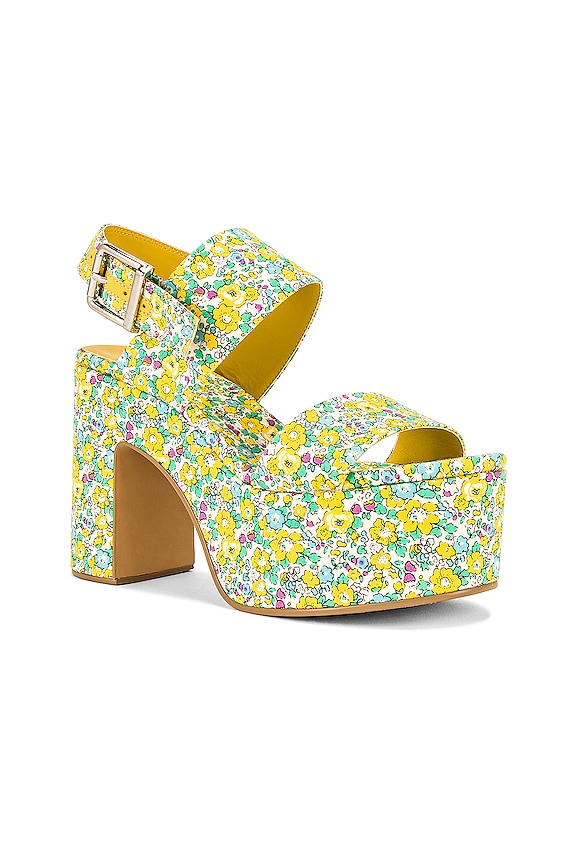 view 2 of 5 Moody Platform Sandal in Yellow Multi Floral