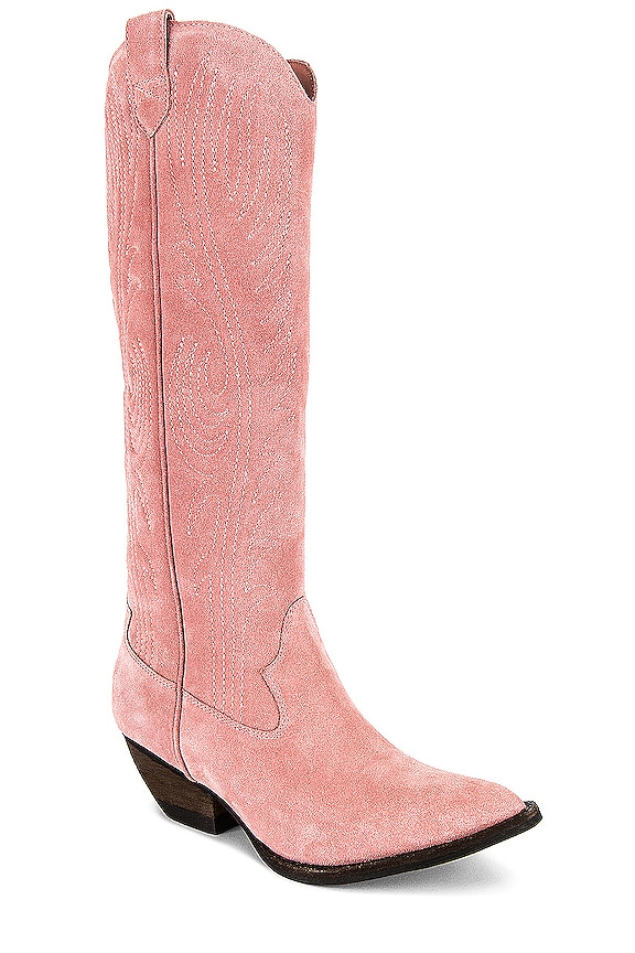 view 2 of 5 Calvera Western Boot in Pink Suede