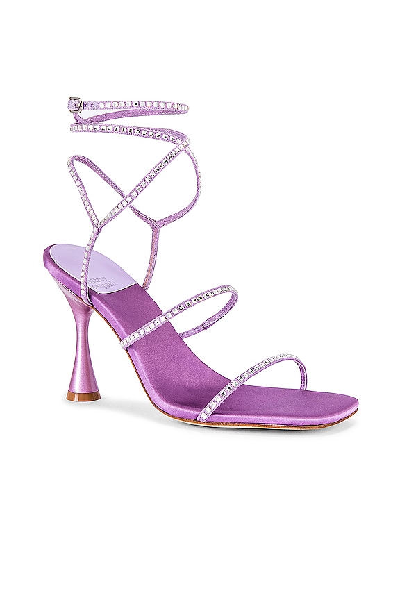 view 2 of 5 Glamorous Sandal in Lilac Satin