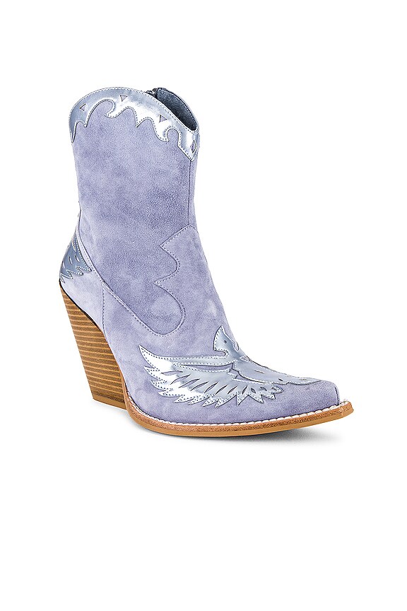 view 2 of 5 BOTTINES EAGLETON in Blue Suede & Blue Metallic