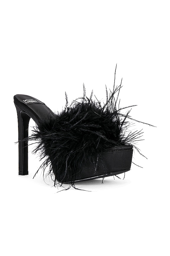 view 2 of 5 Infatuate Platform Mule in Black Satin Black