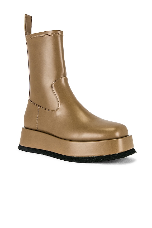 view 2 of 5 БОТИЛЬОНЫ НА ПЛАТФОРМЕ SYNTH in Taupe