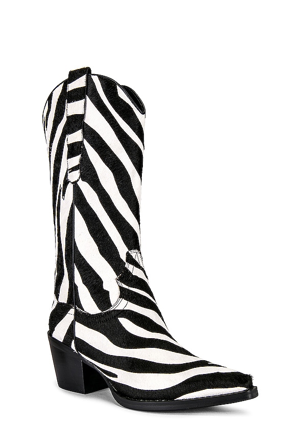 view 2 of 5 DAGGET 부츠 in Black White Zebra