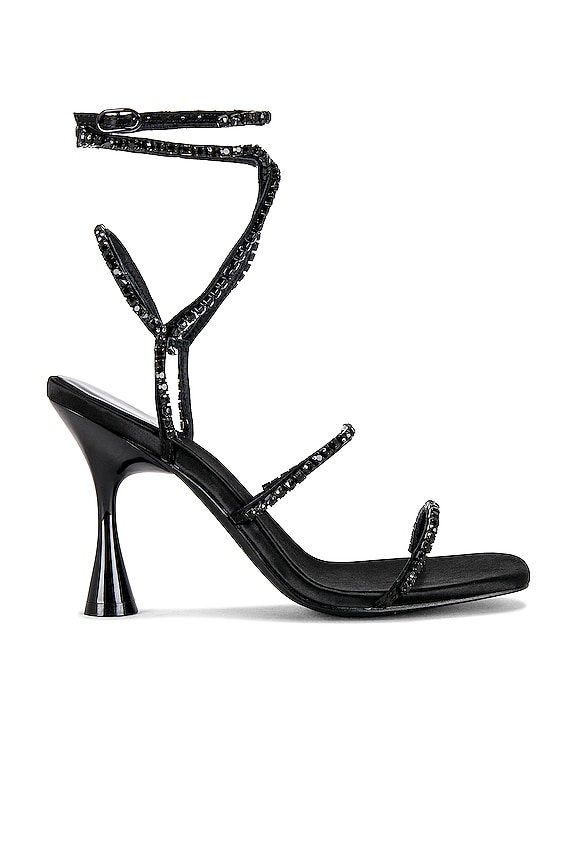 Jeffrey Campbell Glamorous Sandal in Black Satin Black | REVOLVE