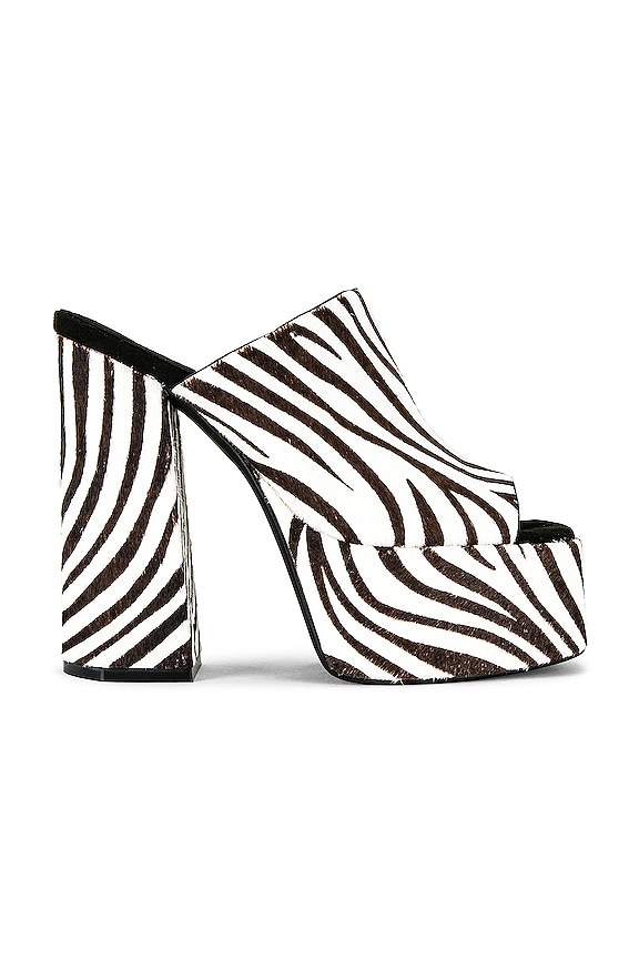 Jeffrey Campbell Luna Luv Mule in Black & White Zebra | REVOLVE