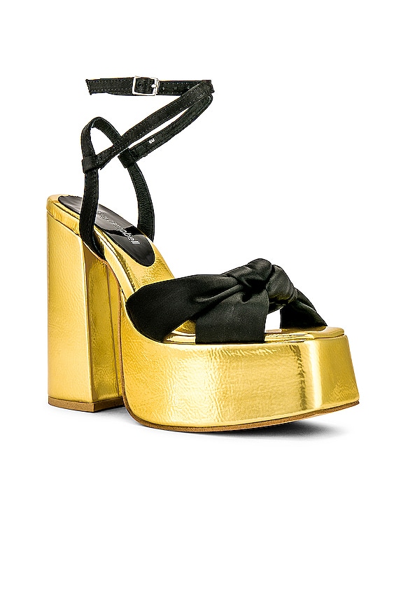 view 2 of 5 SANDALES SEVENTIES in Black & Gold