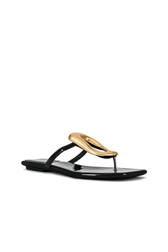 view 2 of 5 САНДАЛИИ LINQUES-2 in Black Patent Gold