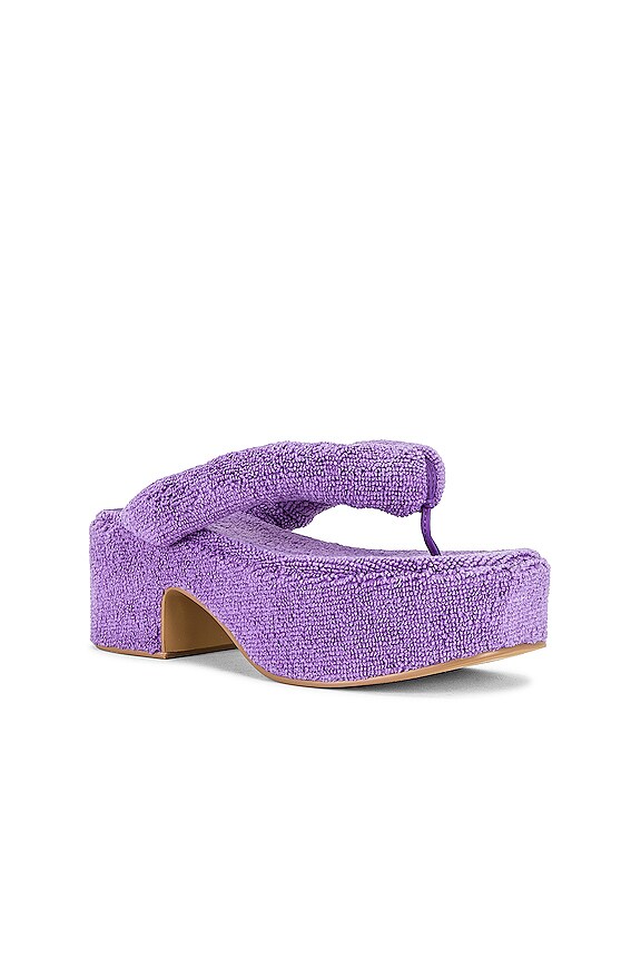 view 2 of 5 TONGS À TALON COMPENSÉ LUAU-2 in Purple Terrycloth