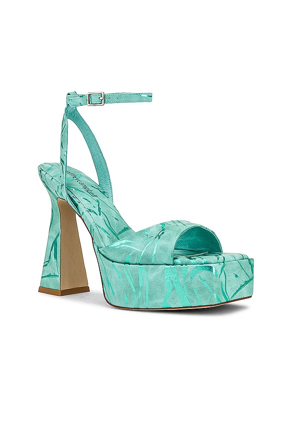 view 2 of 5 САНДАЛИИ НА ПЛАТФОРМЕ GROOVING in Green Combo