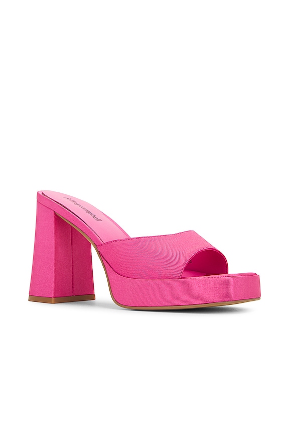 view 2 of 5 Ninety Platform Mule in Pink Faille