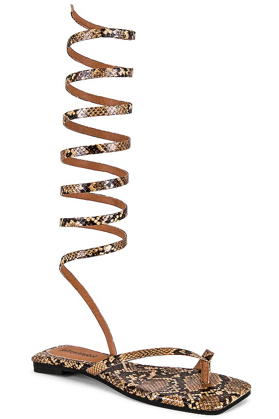 view 2 of 5 Slinky Sandal in Tan Black Snake