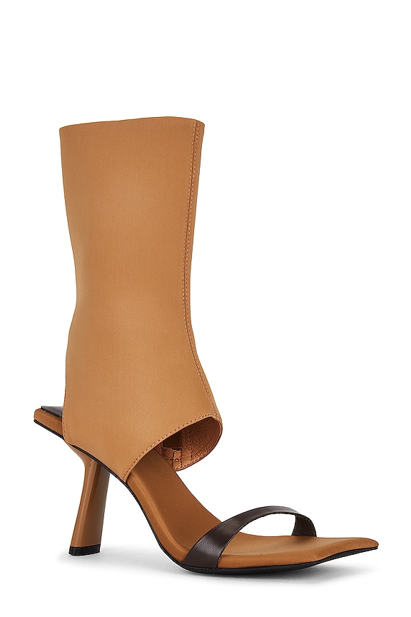 Struttin Plus Size Jeffrey Campbell Struttin Sandal in Natural Neoprene Brown | REVOLVE