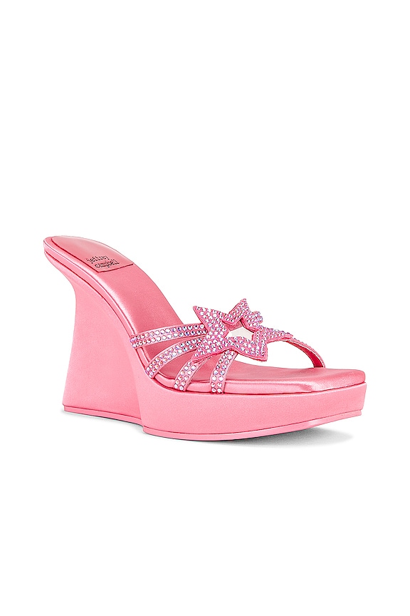 view 2 of 5 Megastar Wedge in Pink Satin