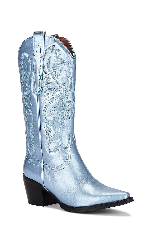 view 2 of 5 BOTTINES DAGGET in Light Blue Metallic