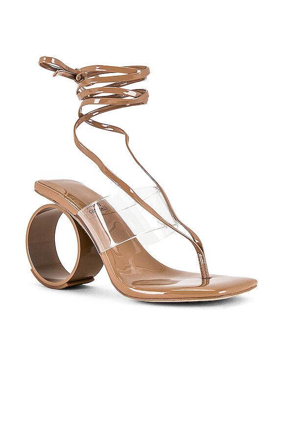 view 2 of 5 Nonagon Sandal in Tan Patent