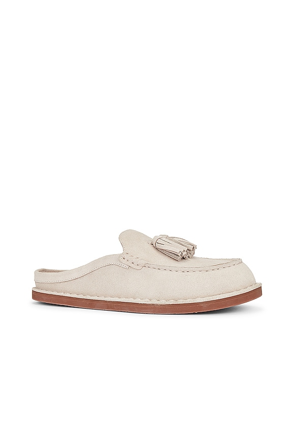 view 2 of 5 Work At Home Slides in Ivory Suede