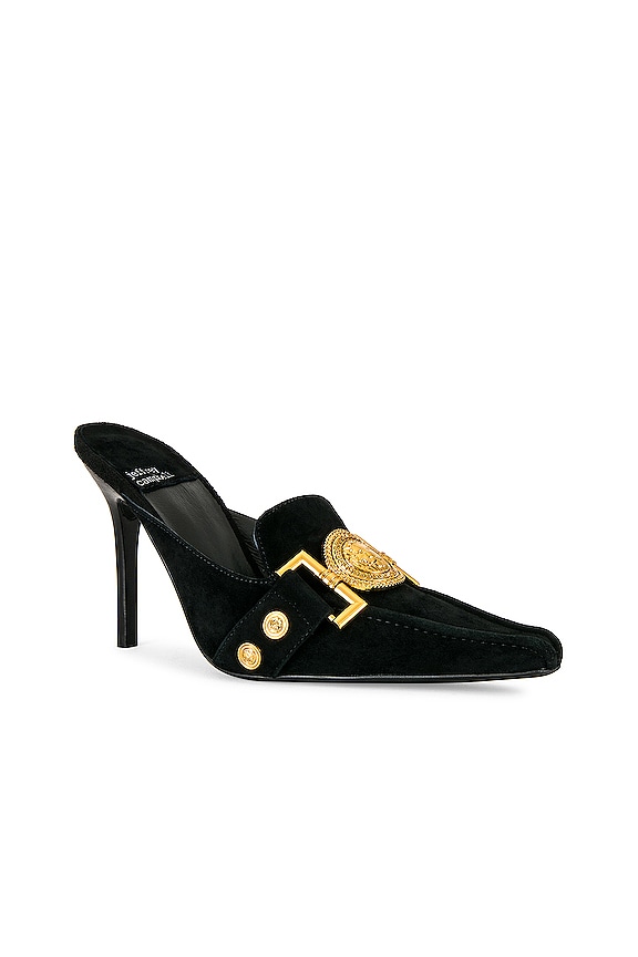 view 2 of 5 Liona Mules in Black Suede Gold