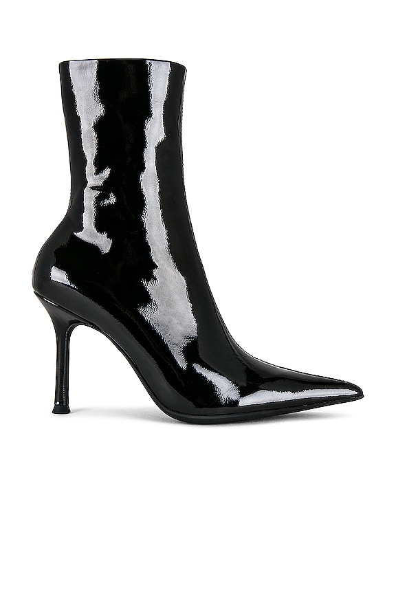 Jeffrey Campbell Daring Boots in Black Crinkle Patent | REVOLVE