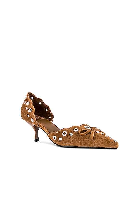 view 2 of 5 PANTUNFLA GRATIFIED in Light Brown Suede Silver