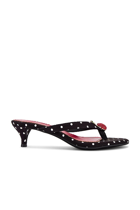 view 1 of 5 SANDALIA LA-GLOIRE in Black White Polkadot Cherry