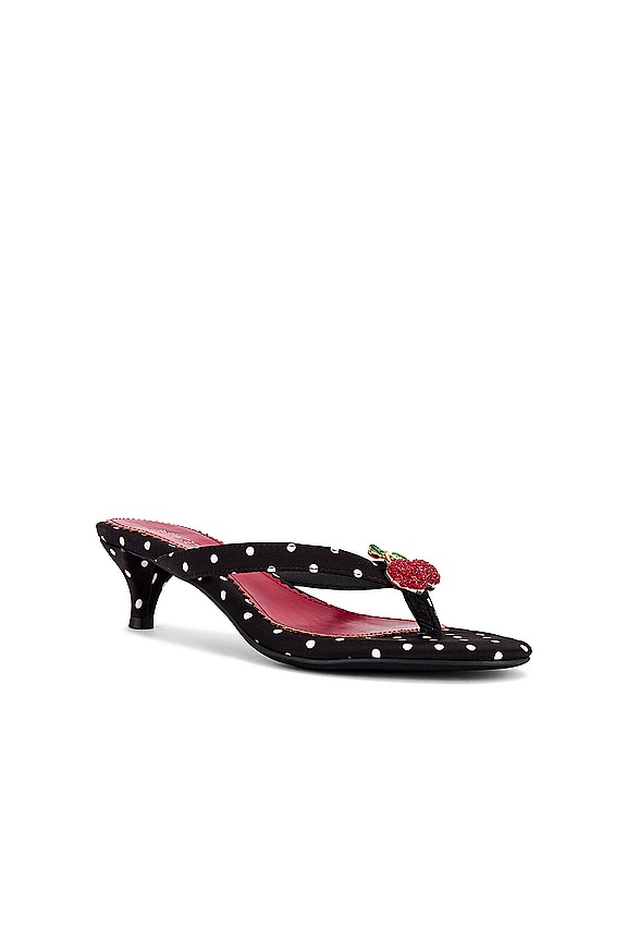 view 2 of 5 SANDALIA LA-GLOIRE in Black White Polkadot Cherry