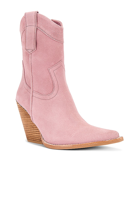 view 2 of 5 BOTTINES MI-AMIGO in Pink Suede Tan Stack