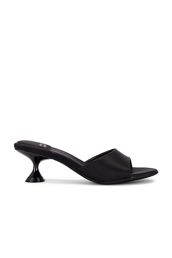 Jeffrey Campbell Sprouted Mule in Black Satin | REVOLVE
