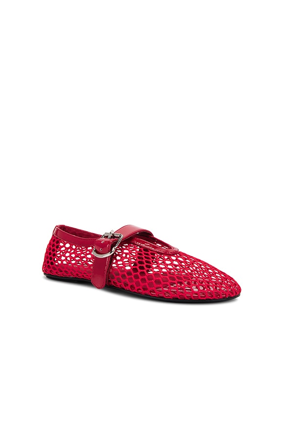 view 2 of 5 Shelly Ls2 Flat in Red Pantent Combo