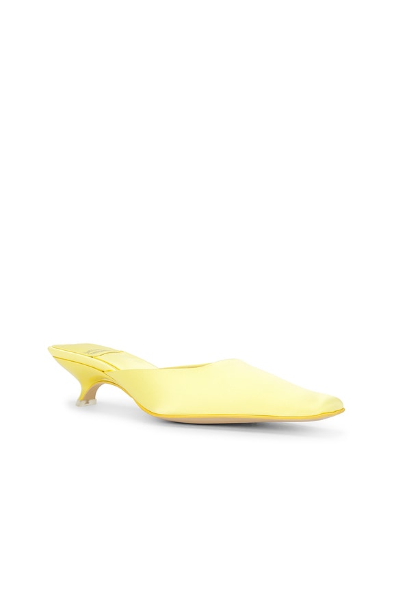 view 2 of 5 Esmerelda Mule in Yellow Satin