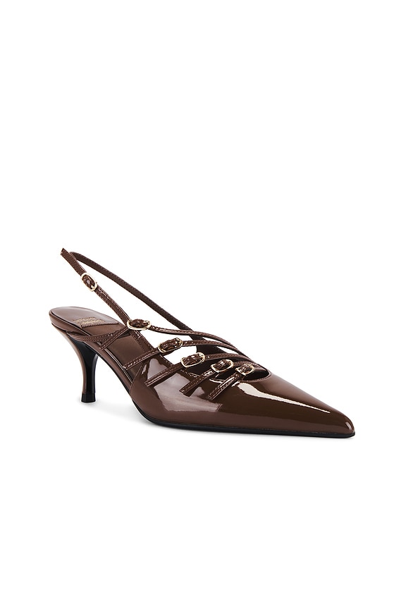 view 2 of 5 Lash 2 Sling Back in Brown Patent
