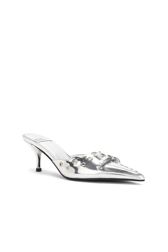 view 2 of 5 Gratis Mule in Silver Metallic Patent