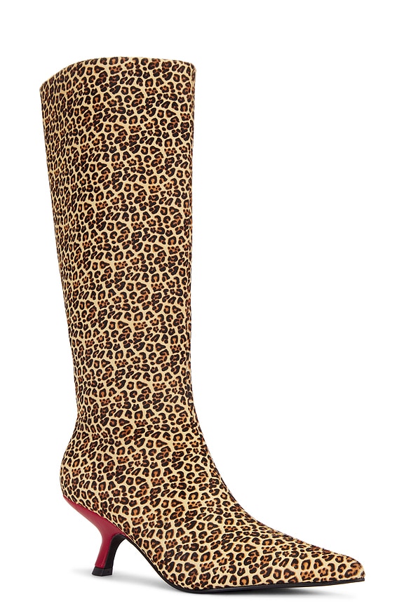 view 2 of 5 BOTTINES INTREP-KF in Brown Beige Cheetah Red