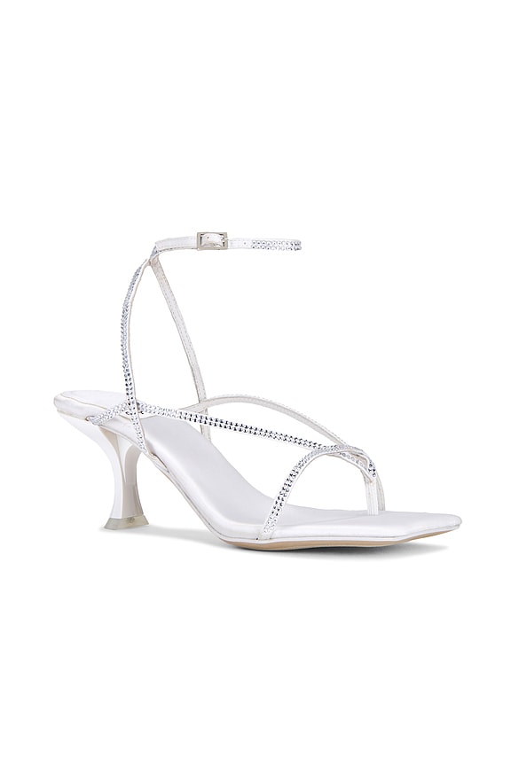 view 2 of 5 Fluxx Heels in White Satin Small Clear