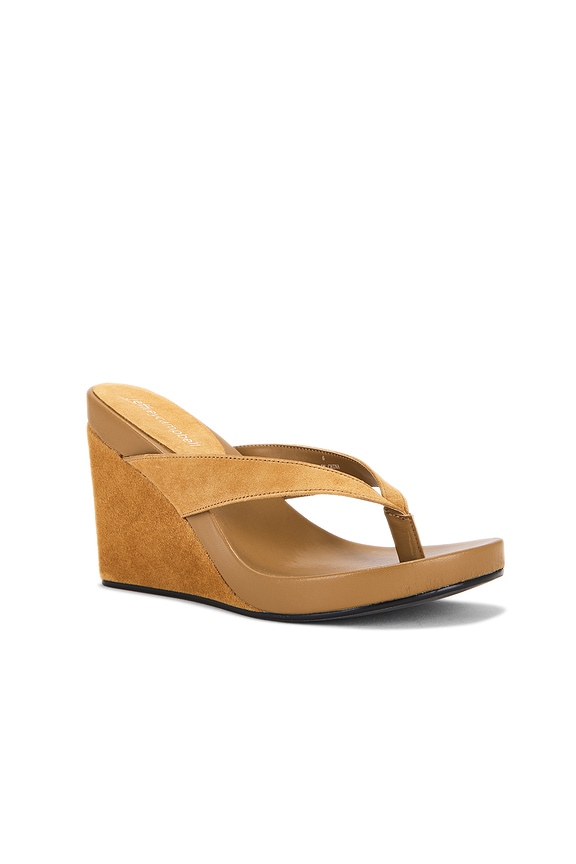 view 2 of 5 Liezel Platforms in Mustard Suede Combo