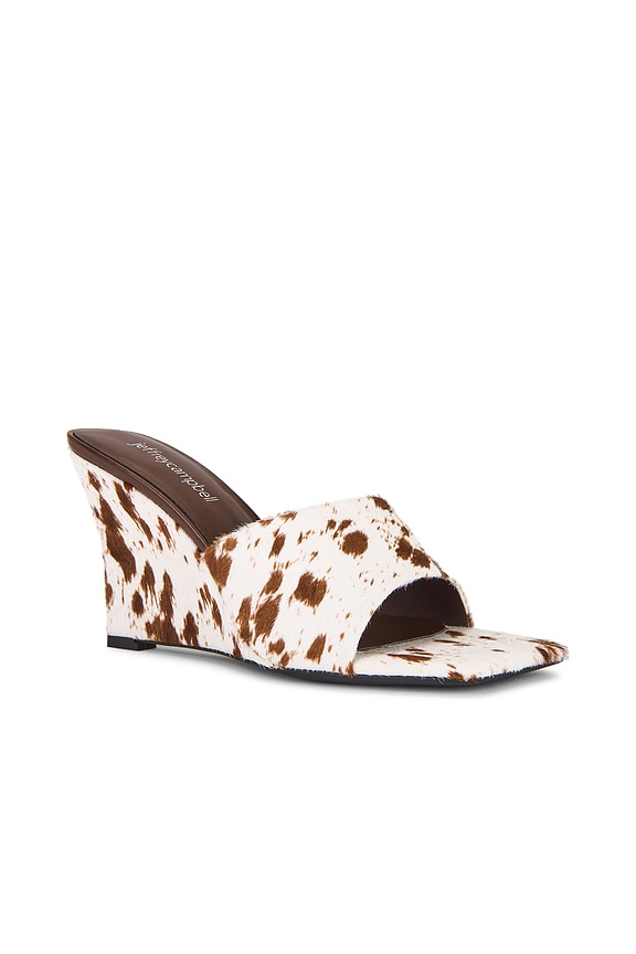 view 2 of 5 Capital Mules in Brown White Cow