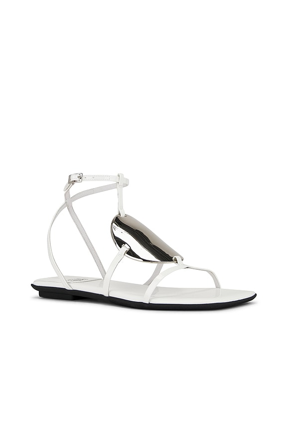 view 2 of 5 Calanthe Sandals in White Patent Silver