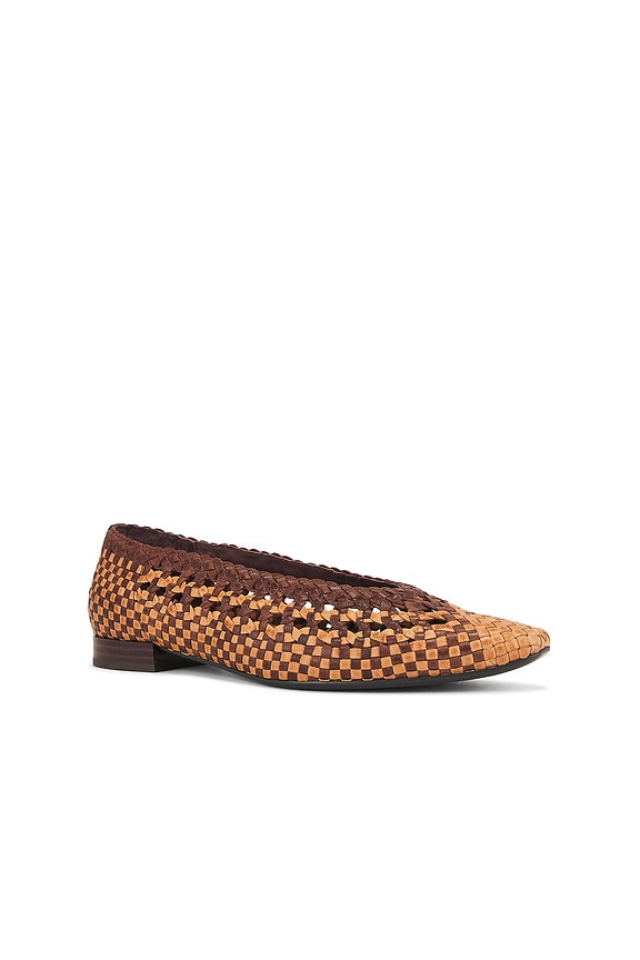 view 2 of 5 Cesta Flats in Brown Combo