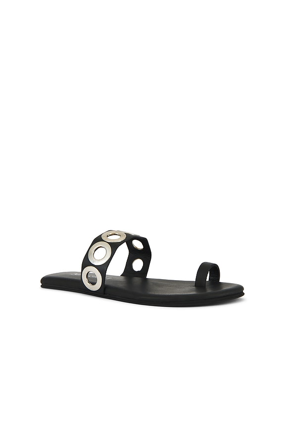 view 2 of 5 Riveted Sandal in Black Silver