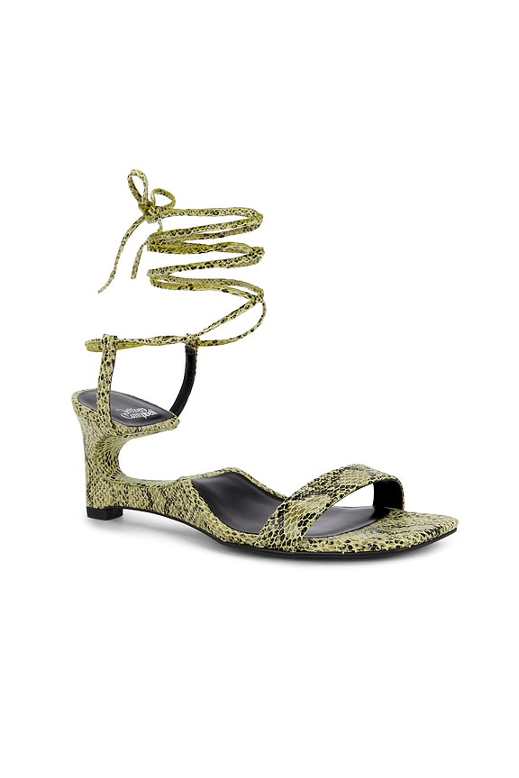 view 2 of 5 Reversed Sandal in Green Snake